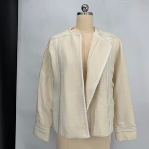 VINCE white cardigan jacket blaser sz 8 or m womens